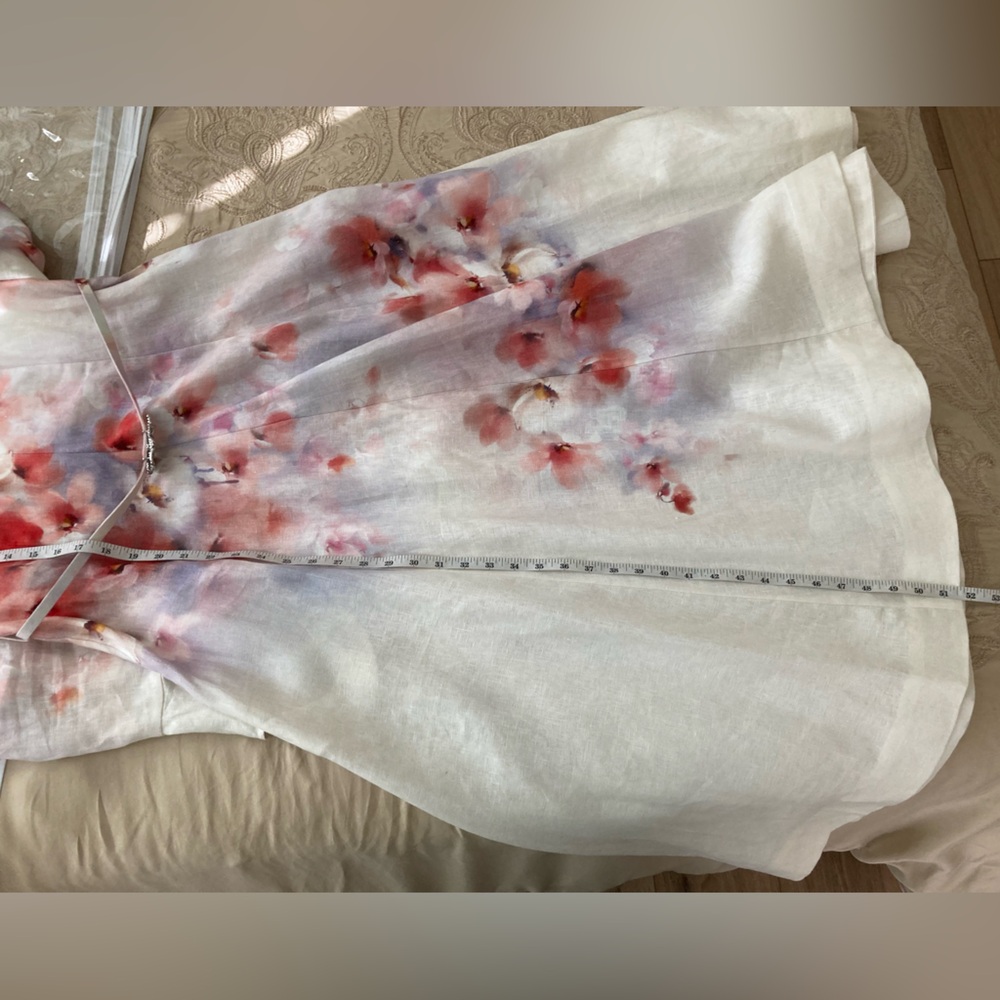 Zimmermann White and Pink Floral Long Sleeve Dress size AU 3 -US 10 - Picture 16 of 16